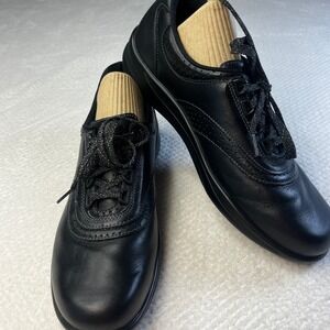 SAS Walk Easy Black Leather Comfort Walking Shoes Women's Size 10 S New